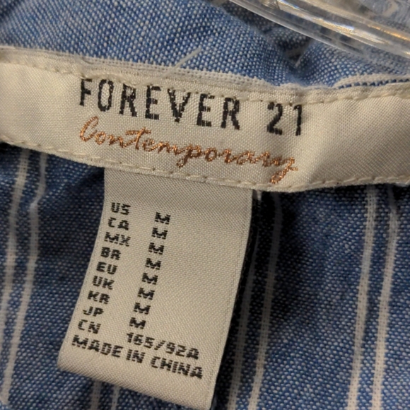 Forever 21 Blue Dress Size M - Picture 3 of 4